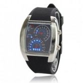 Relógio Masculino LED Velocímetro Preto