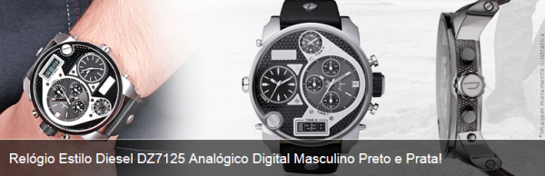 Relógio Estilo Diesel DZ7125 Analógico Digital Masculino